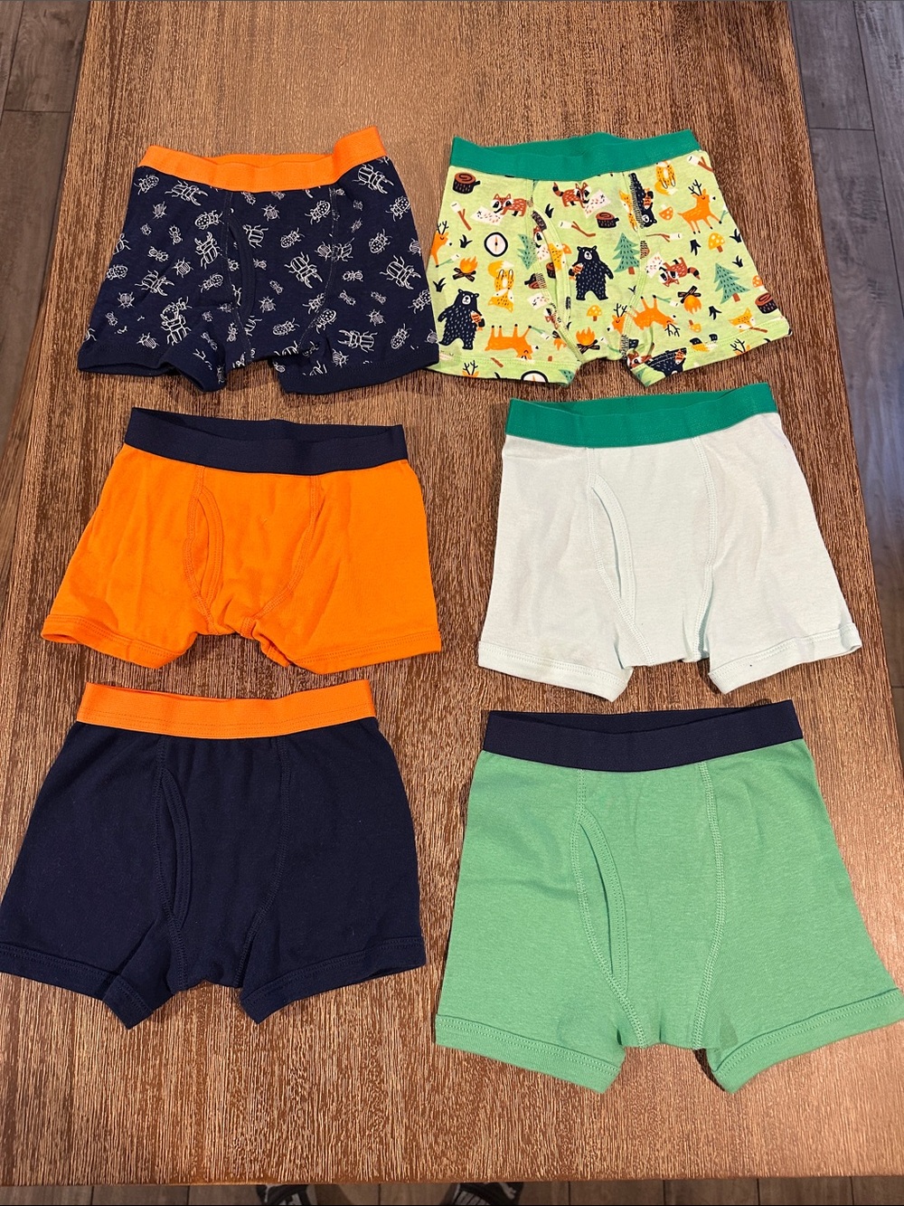NEW Cat & Jack Boys 6-Pack Boxer Briefs - Toddler 2/3T 100% Cotton